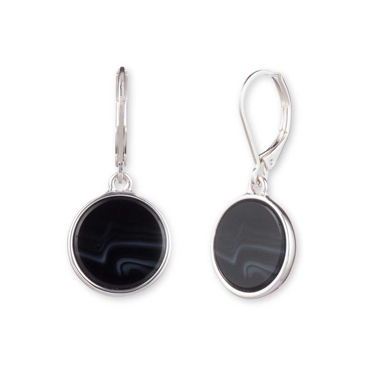 Aretes de Acero Plateado Nine West