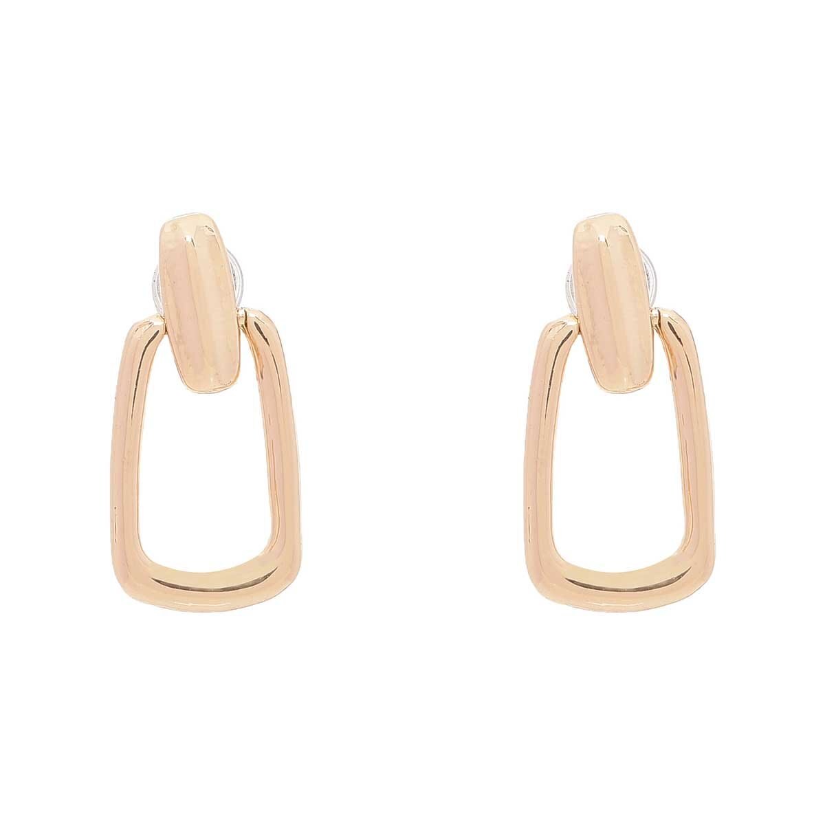 Aretes Color Dorado en Acabado Pulido con Metal Napier