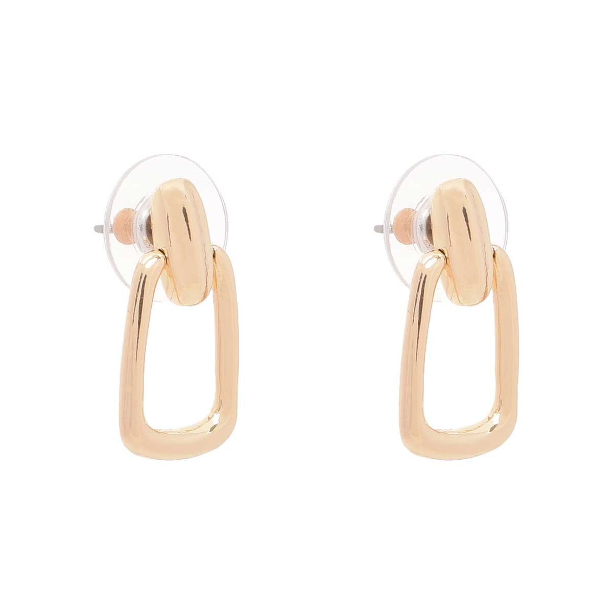 Aretes Color Dorado en Acabado Pulido con Metal Napier