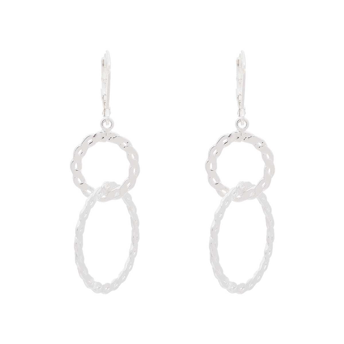 Aretes Color Plateado en Acabado Pulido con Metal Napier