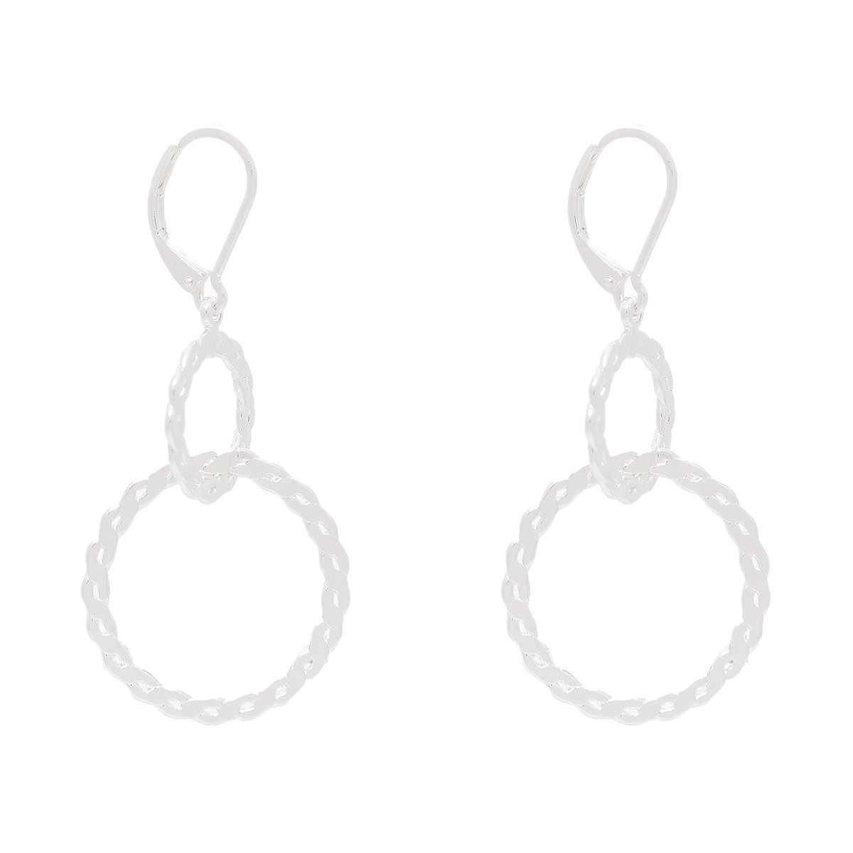 Aretes Color Plateado en Acabado Pulido con Metal Napier