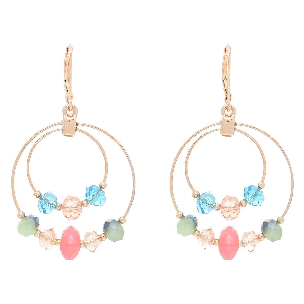 Aretes Color Dorado en Acabado Pulido con Resina Napier