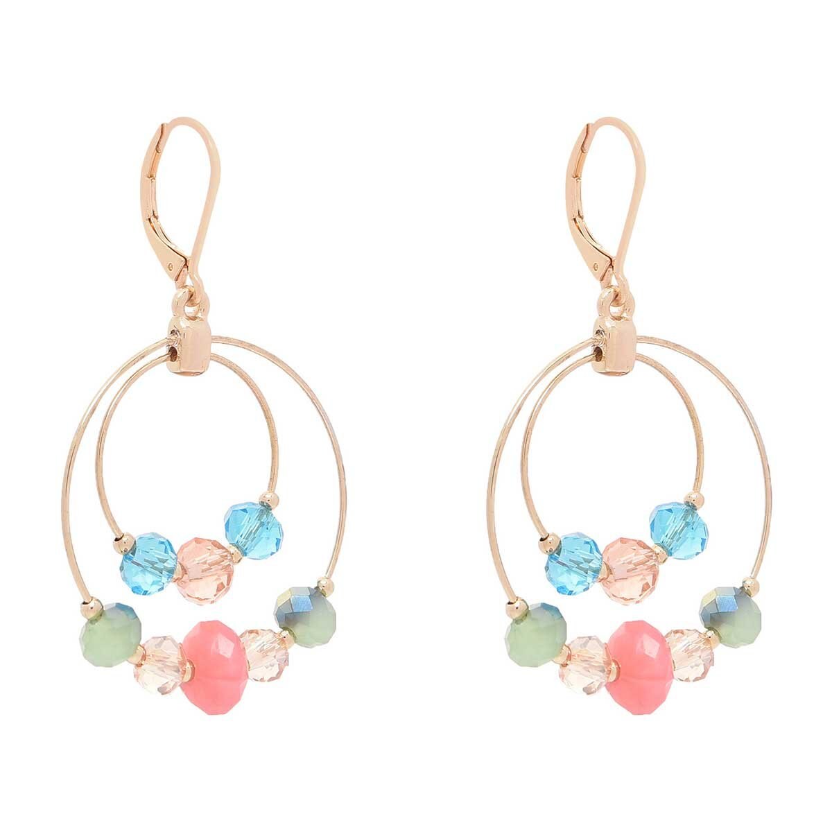 Aretes Color Dorado en Acabado Pulido con Resina Napier