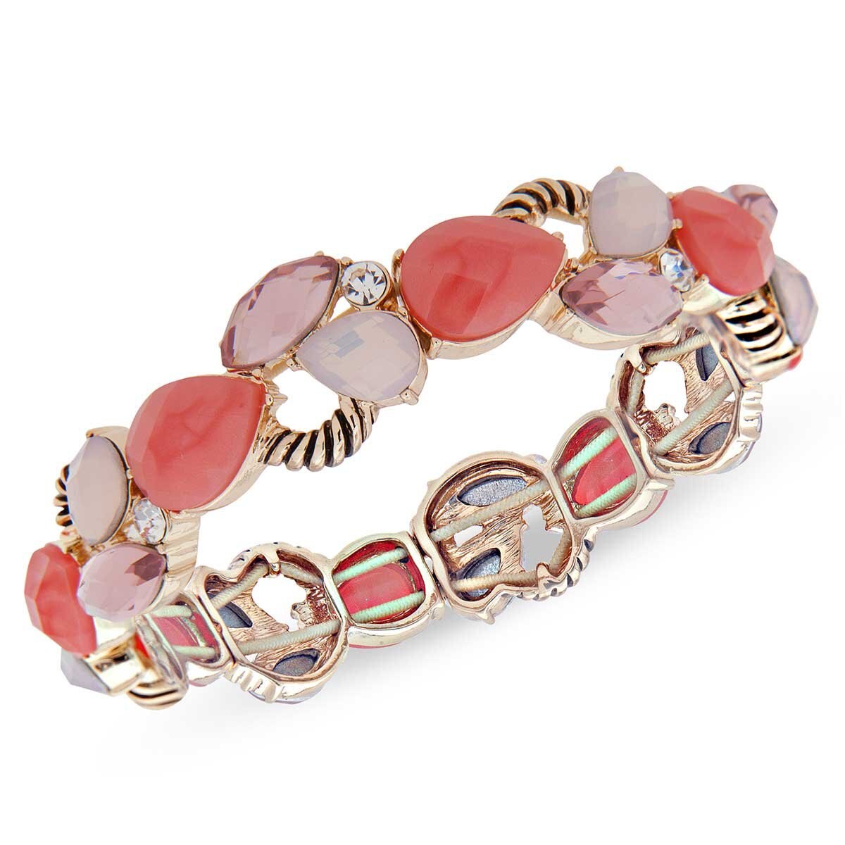 Brazalete Color Dorado en Acabado Pulido con Resina Napier