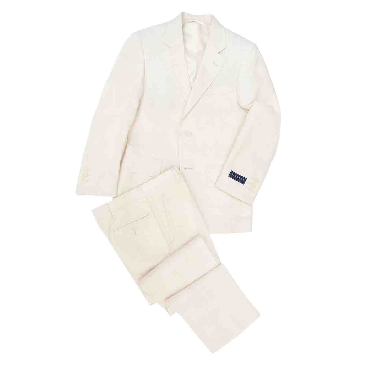 Traje de Lino 2 Piezas Color Café Zilery\'s