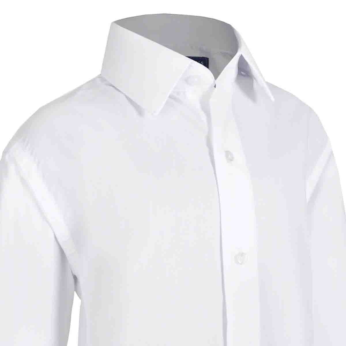 Camisa de Vestir Manga Larca Color Blanco Zilery's para Niño