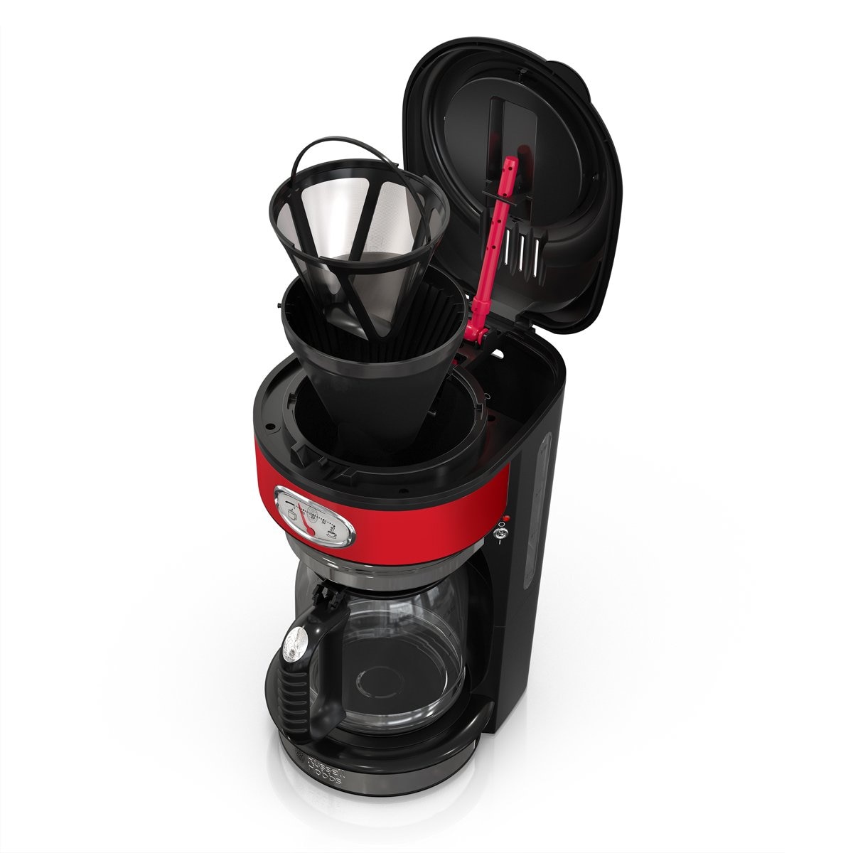 Cafetera Roja de 8 Tazas Russell Hobbs Retro