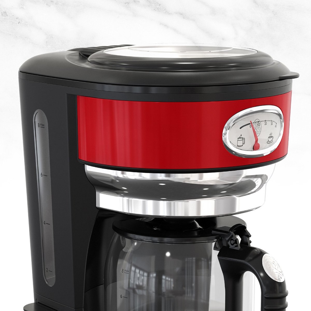 Cafetera Roja de 8 Tazas Russell Hobbs Retro