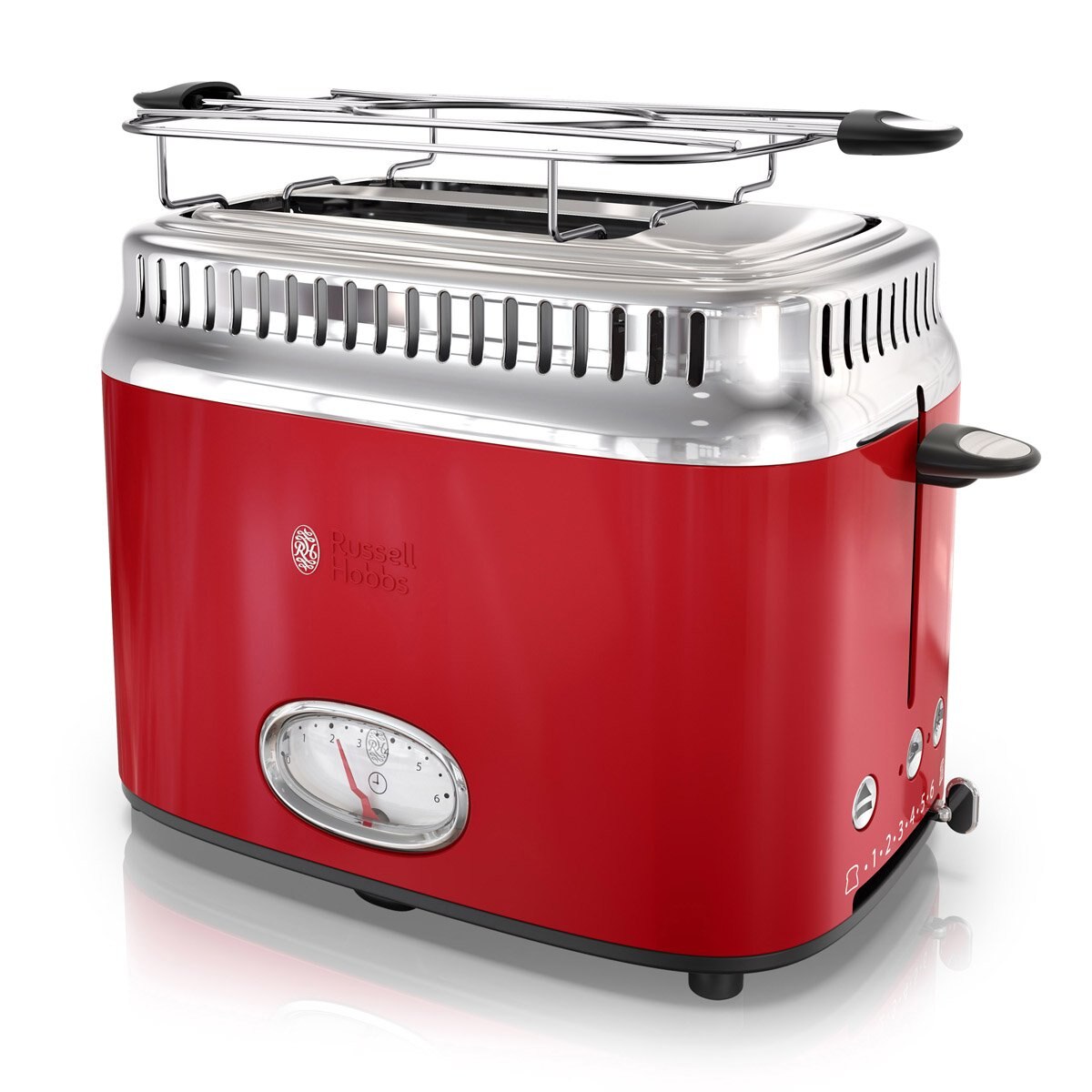 Tostador Rojo de 2 Rebanadas Retro Russell Hobbs