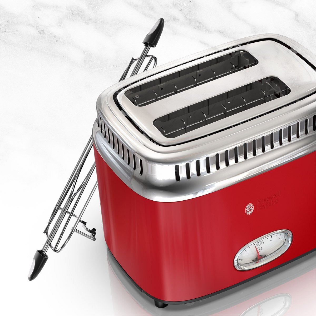 Tostador Rojo de 2 Rebanadas Retro Russell Hobbs