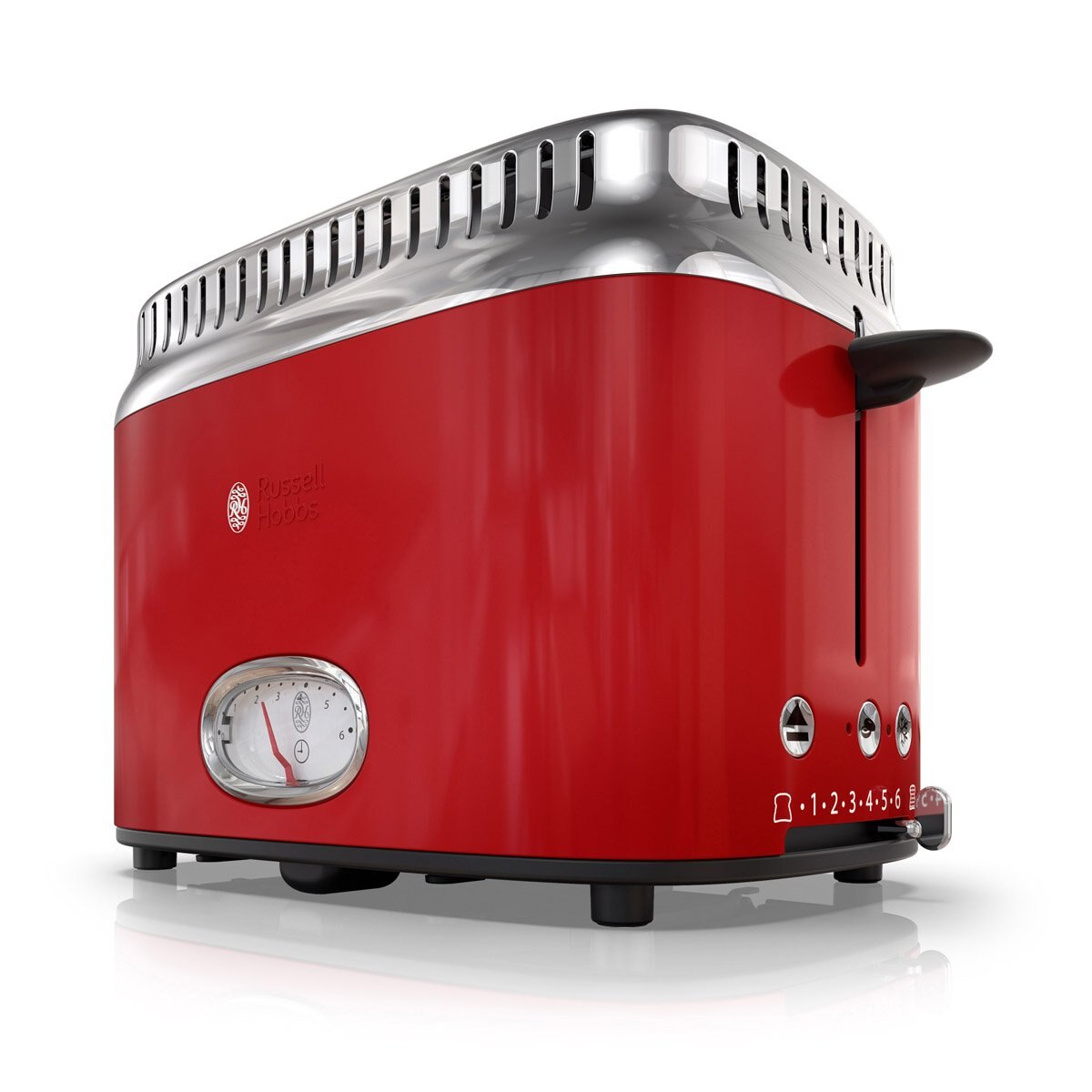 Tostador Rojo de 2 Rebanadas Retro Russell Hobbs