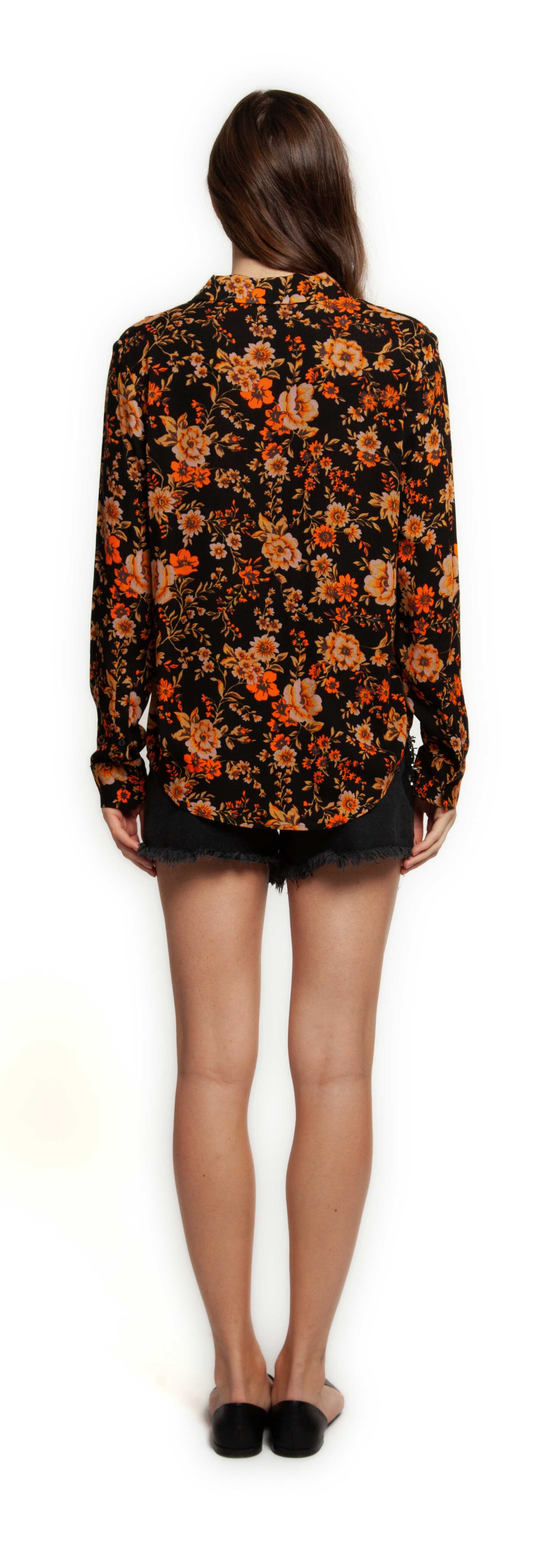 Blusa Camisera Estampada Floral Dex