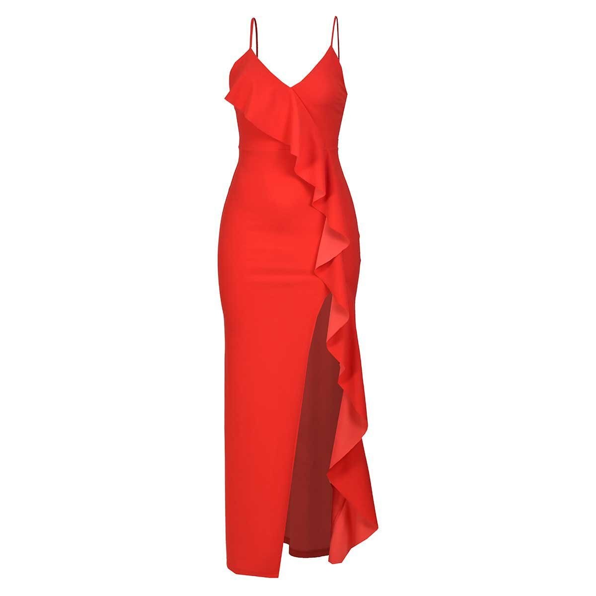 Vestido de Fiesta Largo con Olan Cruzado de Techno Philosophy Jr Nights