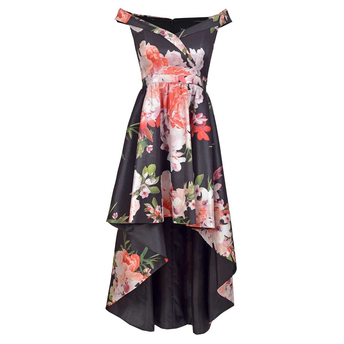 Vestido de Fiesta Hi Low con Falda Plisada de Tafeta Philosophy Jr Nights