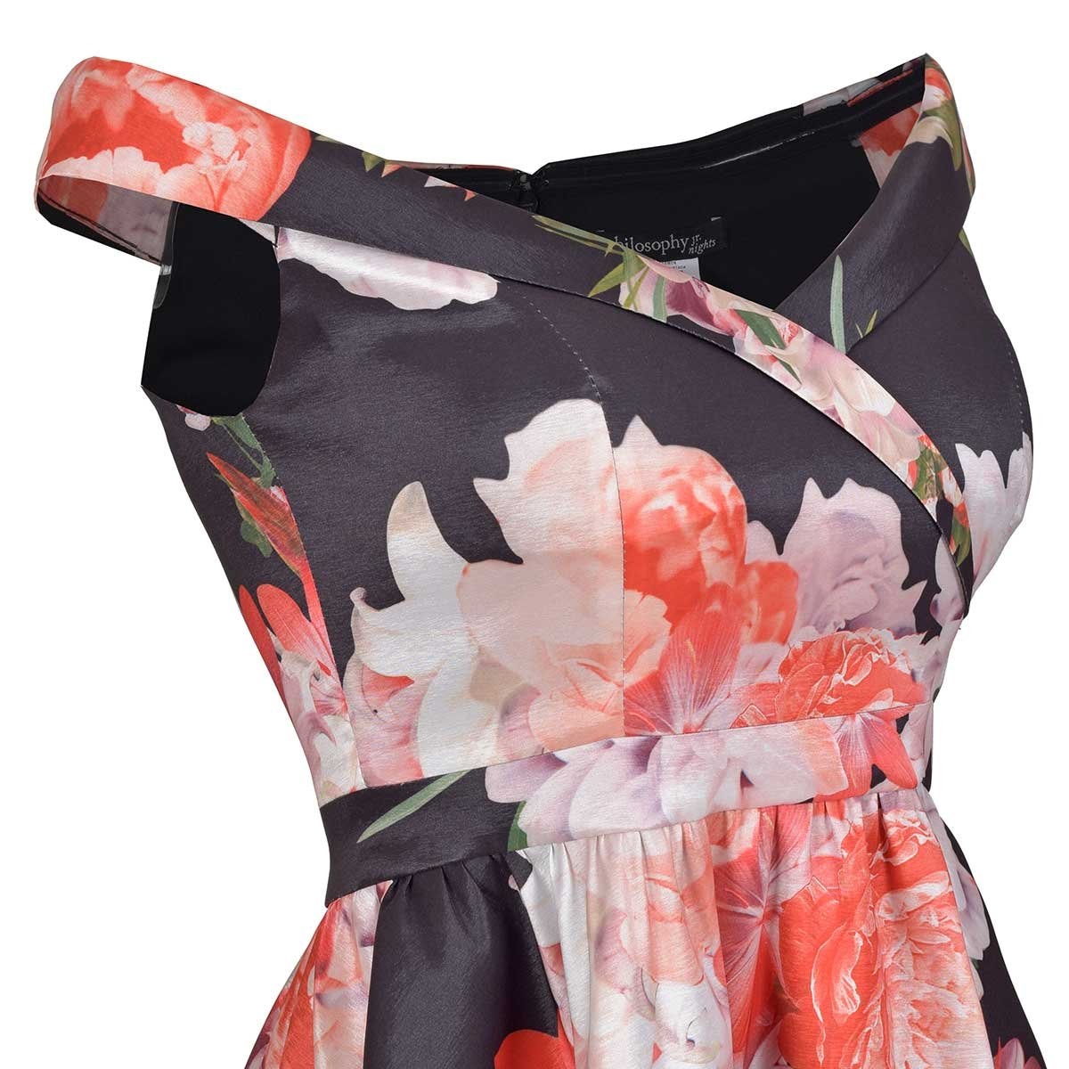 Vestido de Fiesta Hi Low con Falda Plisada de Tafeta Philosophy Jr Nights