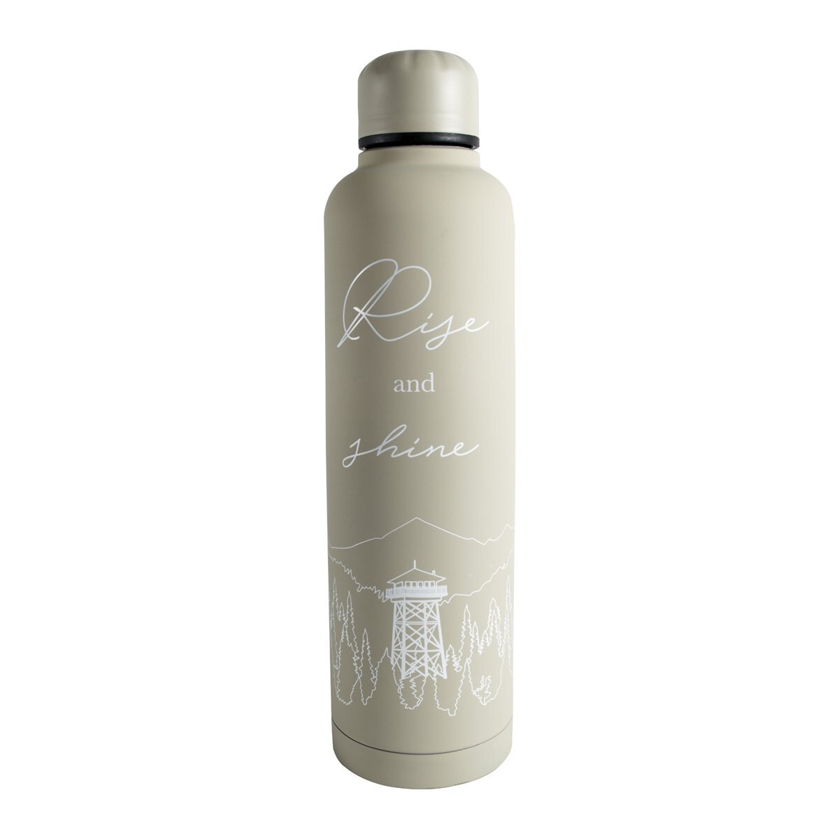 Home Nature Botella de Metal con Tapa Color Gris