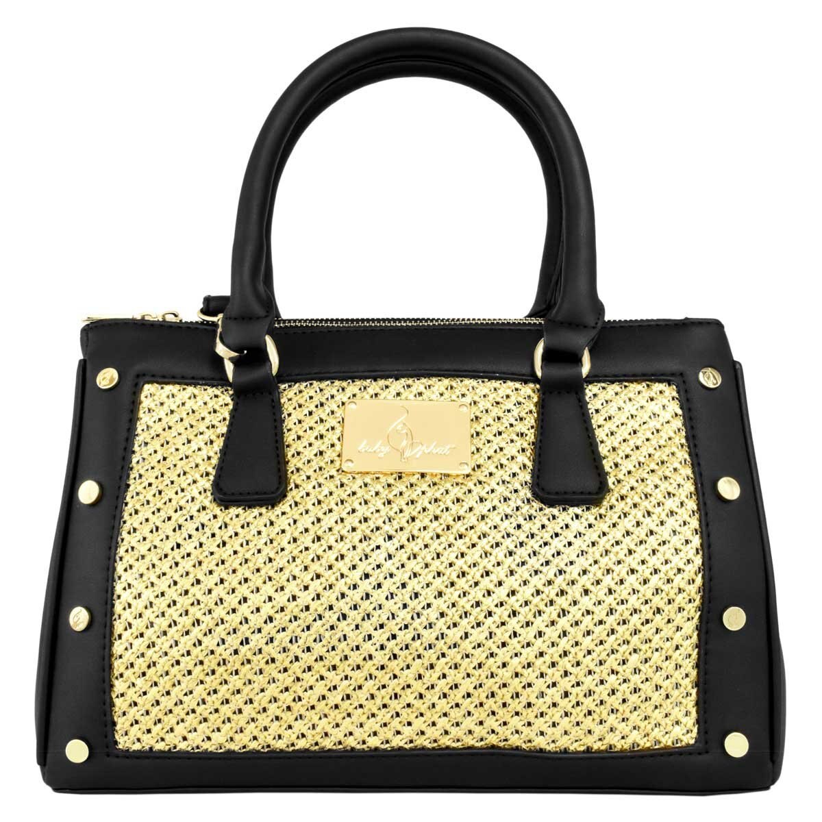 Bolso Satchel Negra Combinada Baby Phat