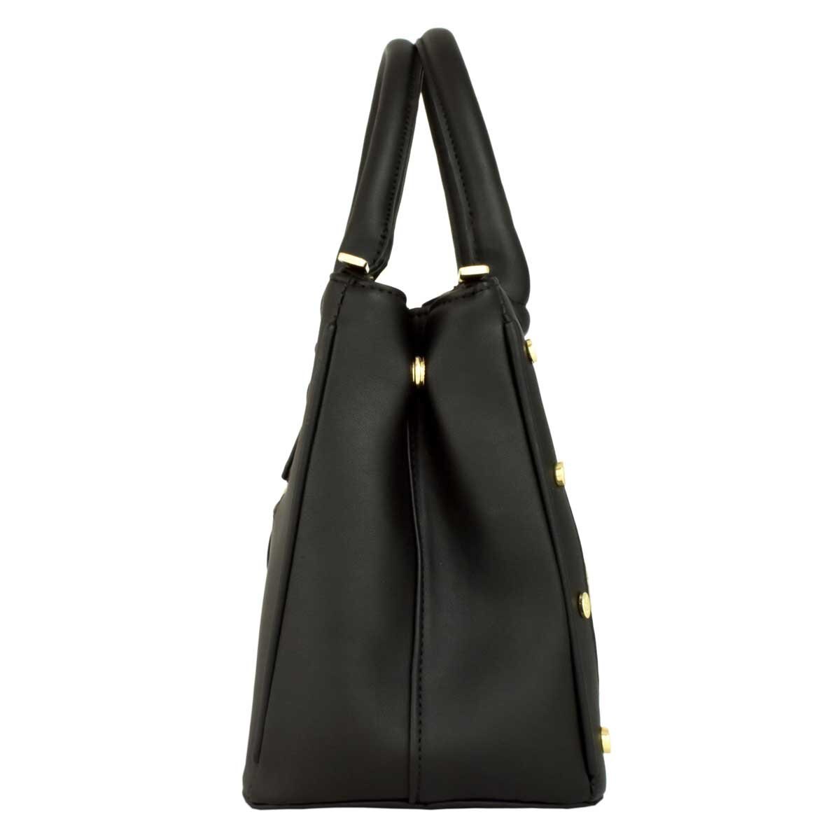 Bolso Satchel Negra Combinada Baby Phat