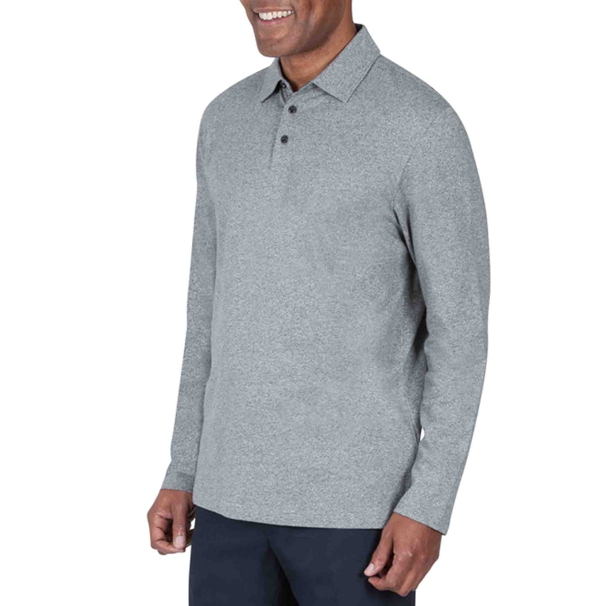 Playera Polo de Hilo Trenzado Manga Larga Haggar