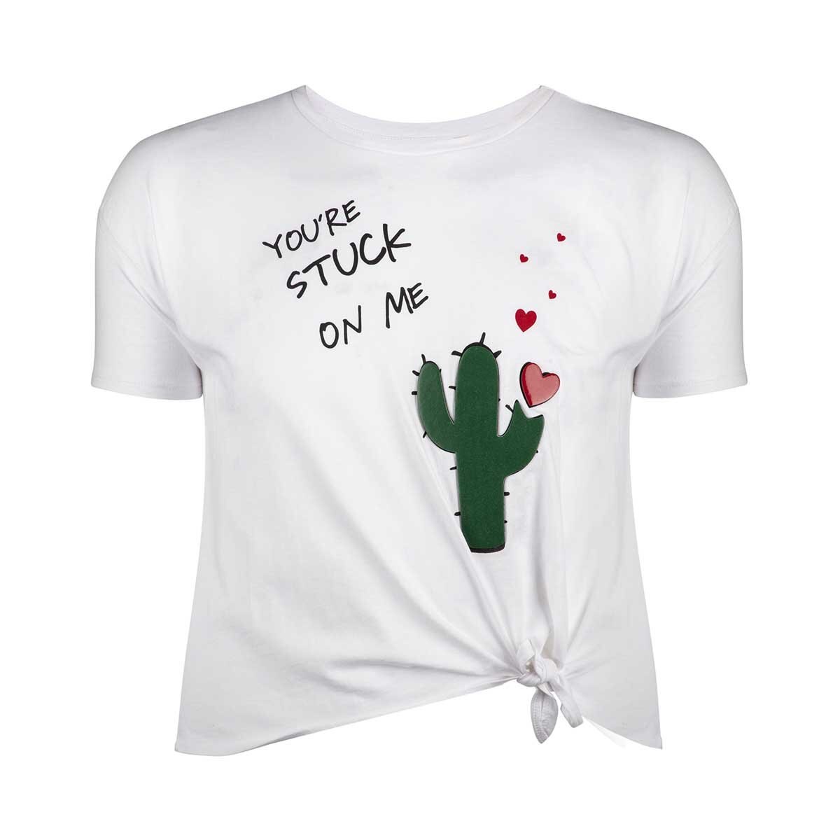 Playera para Dama Estampada Y Relieve Fukka Plus