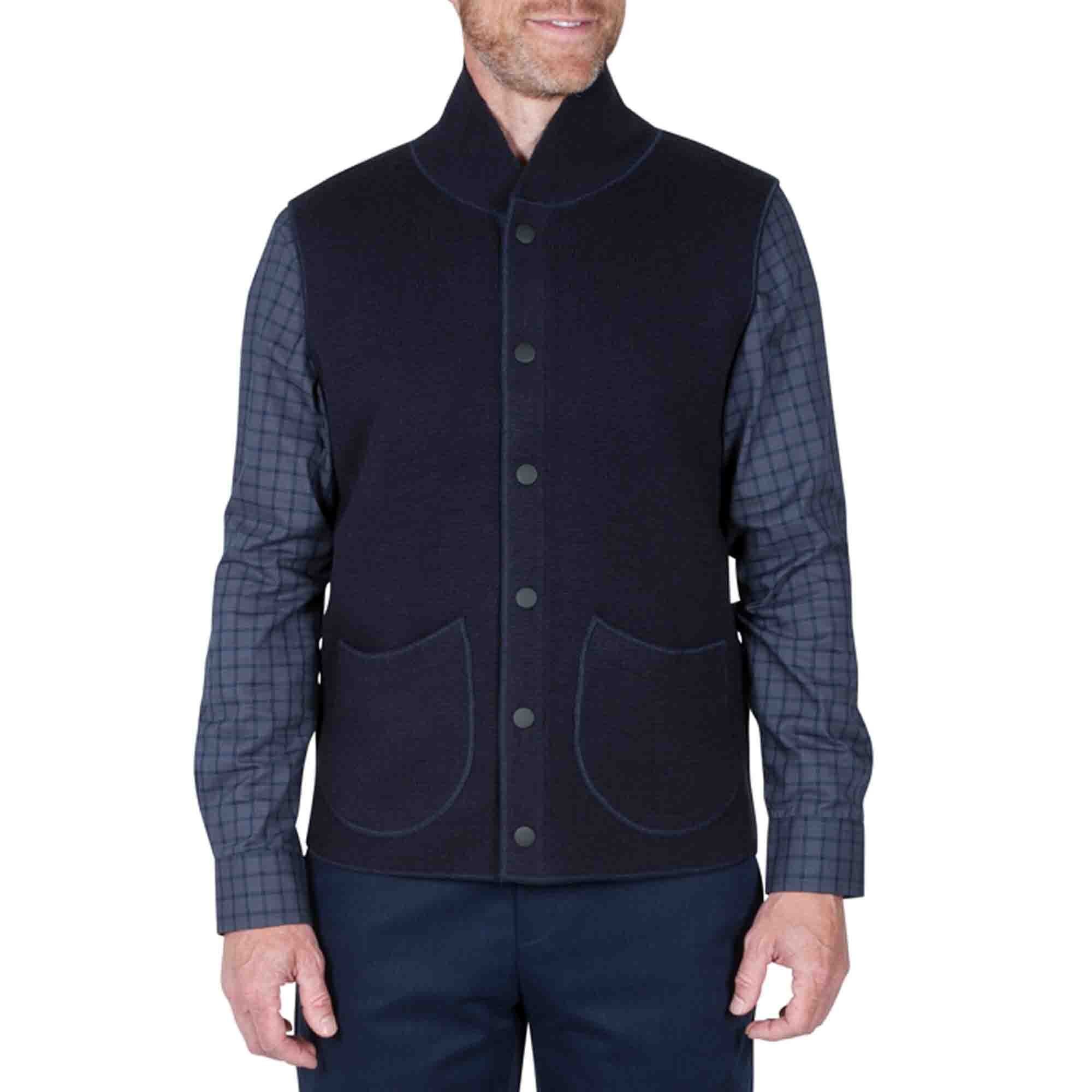 Chaleco de Punto con Botones y Bolsas Delanteras Haggar