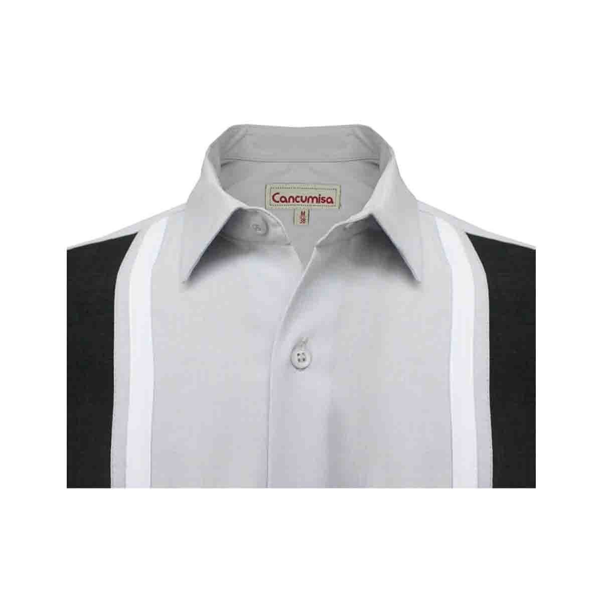 Camisa Manga Corta Color Gris Cancumisa