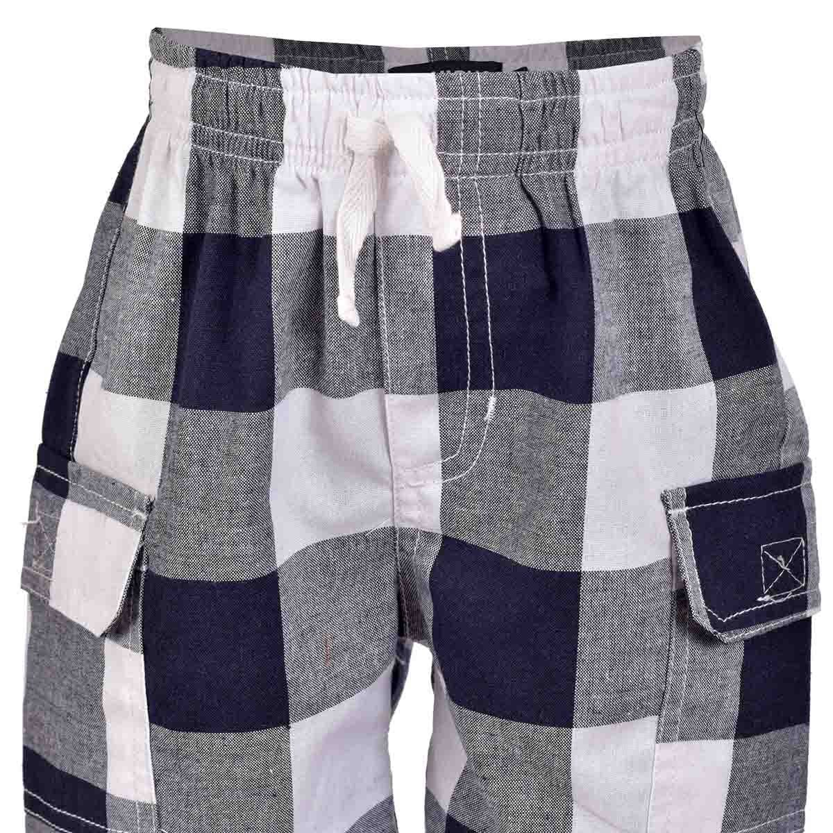 Conjunto de Polo con Short a Cuadros Color Gris Jeanious