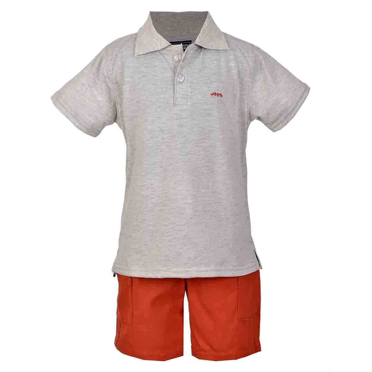 Conjunto de Polo Manga Corta Colo Gris Jeanious