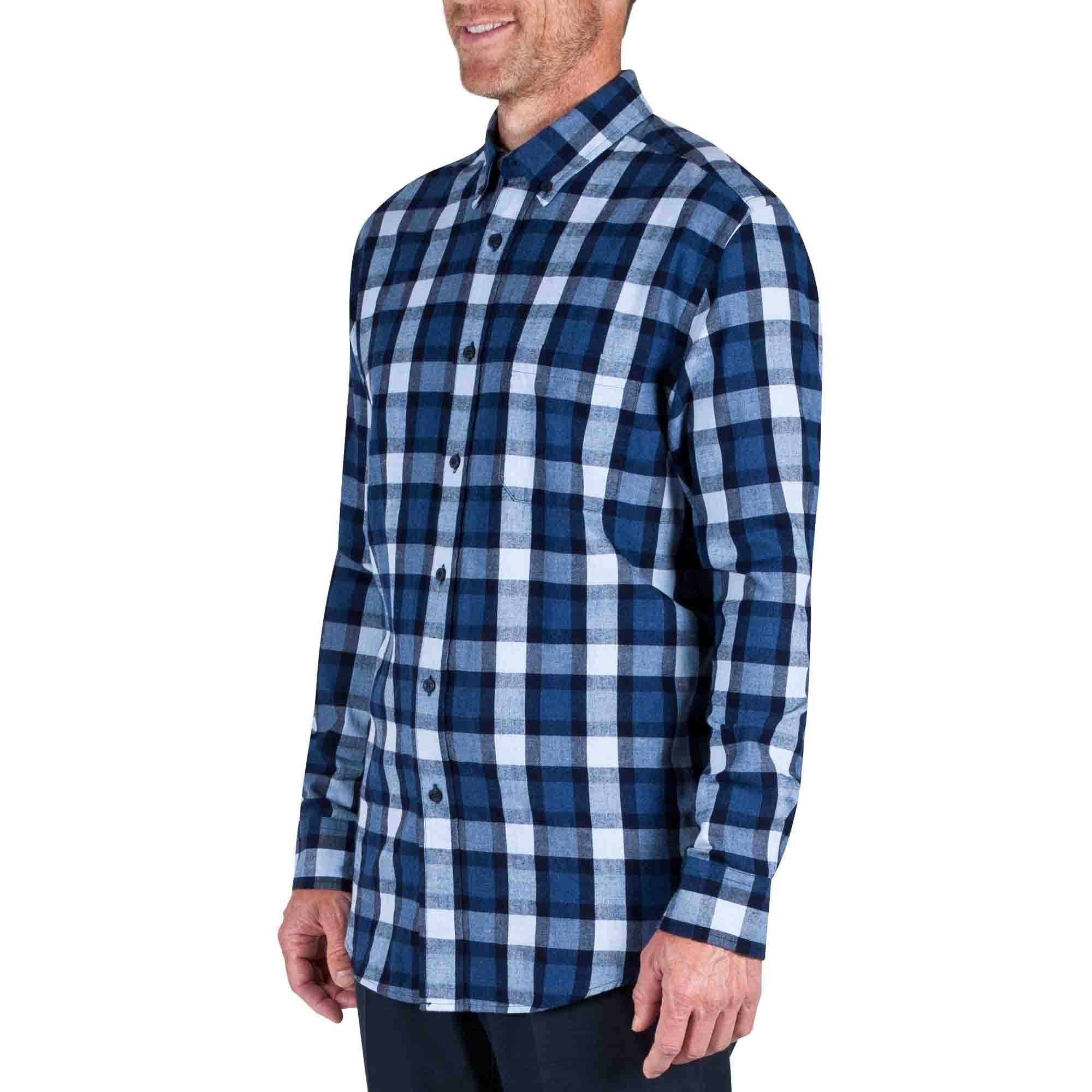 Camisa de Franela a Cuadros Stoned Washed Haggar