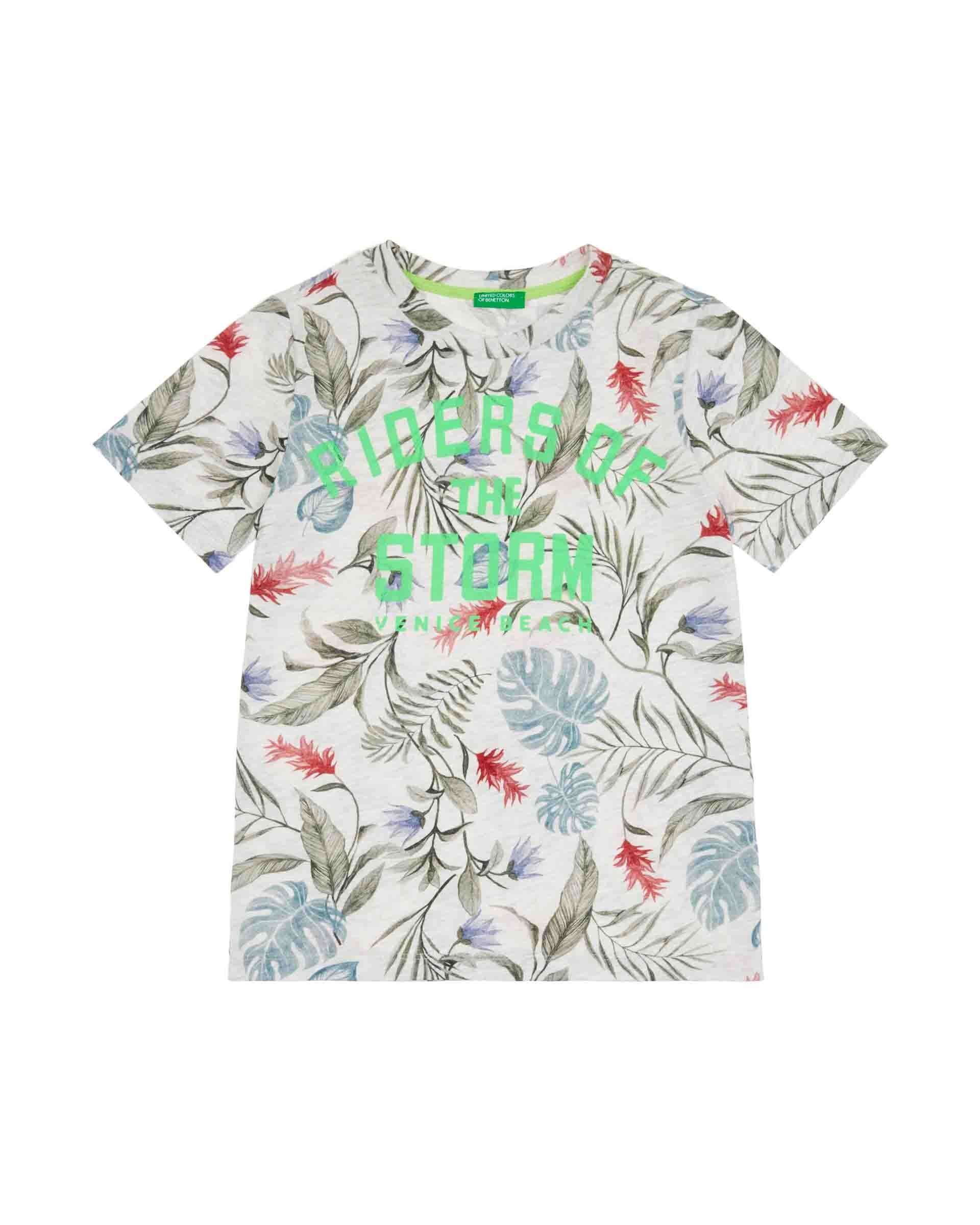 Playera Color Gris Benetton