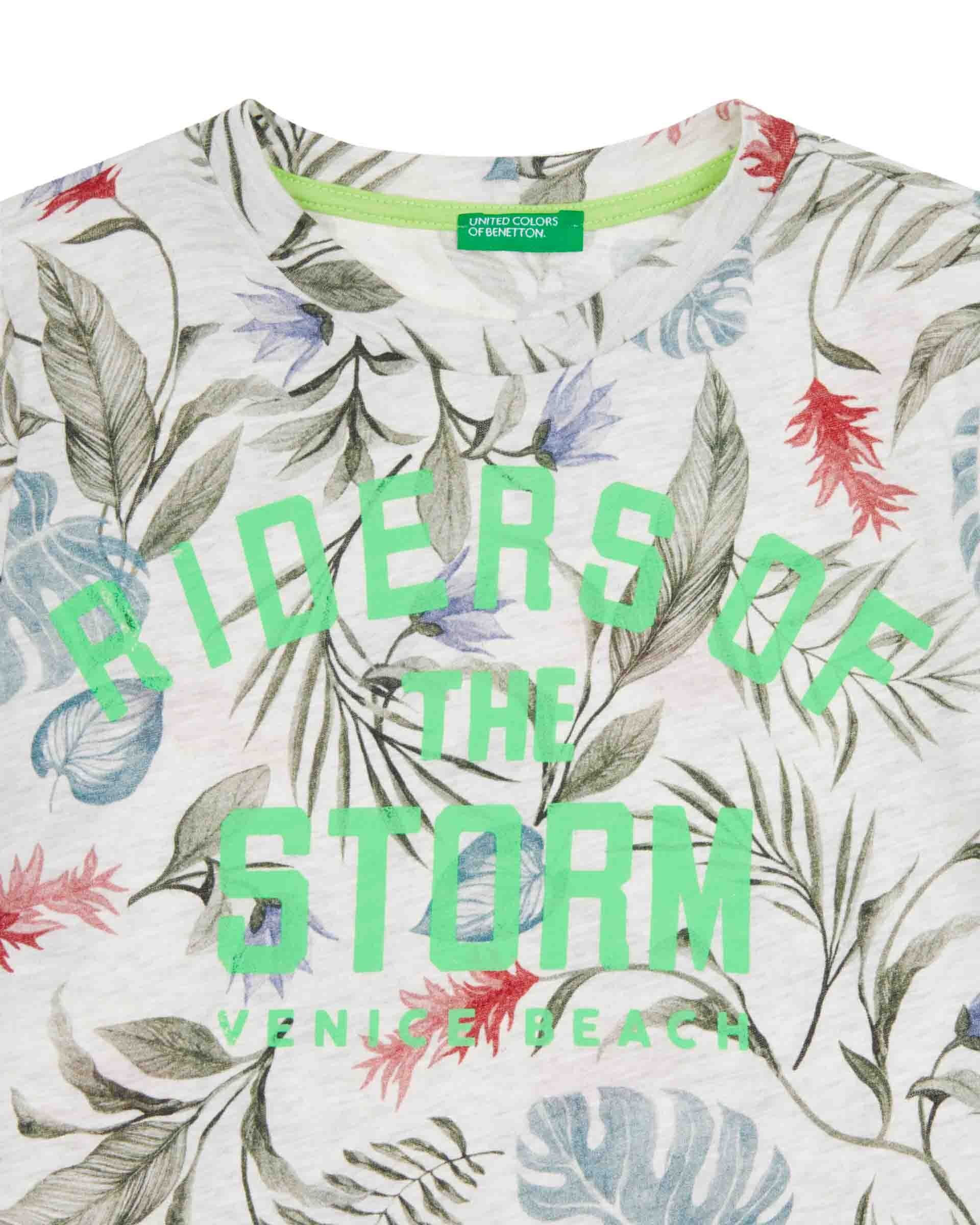 Playera Color Gris Benetton