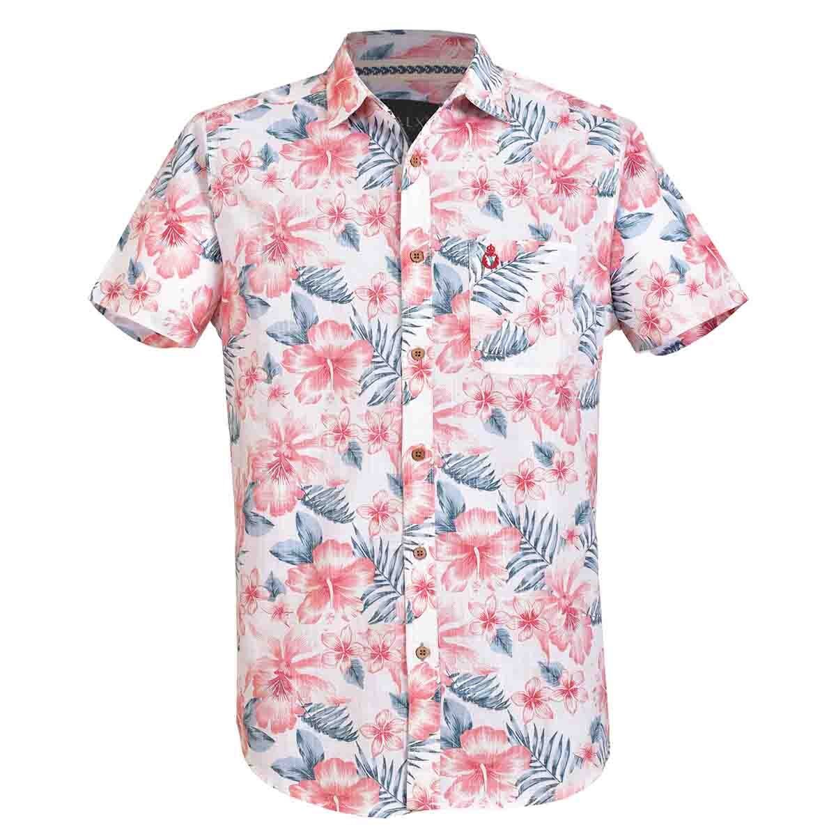 Camisa Manga Corta Color Rosa Alx