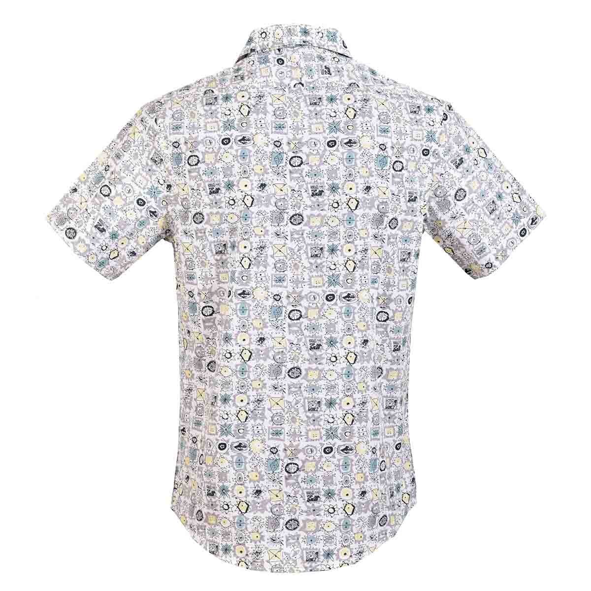 Camisa Manga Corta Color Gris Bruno Magnani para Caballero