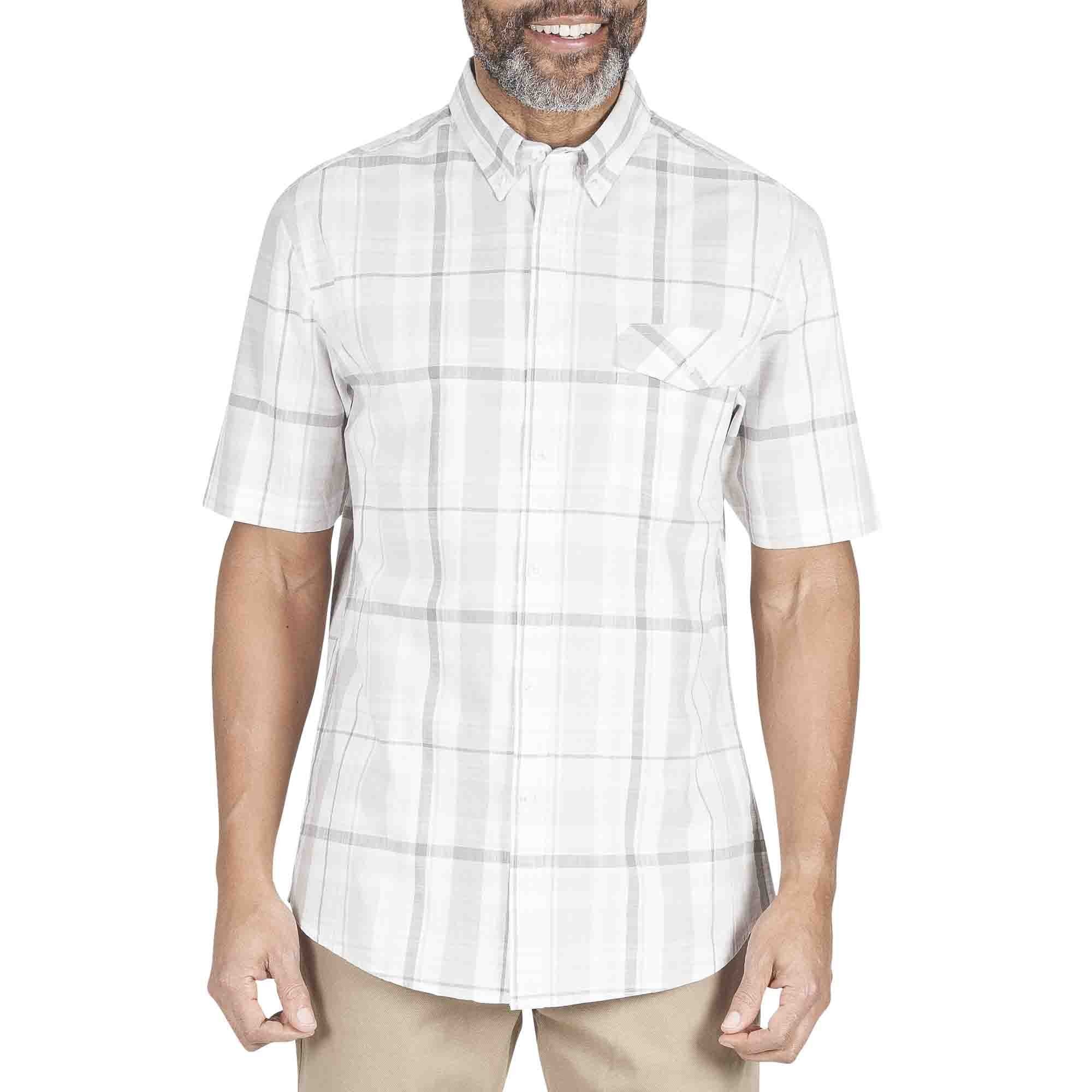Camisa Manga Corta Color Crema Haggar para Caballero