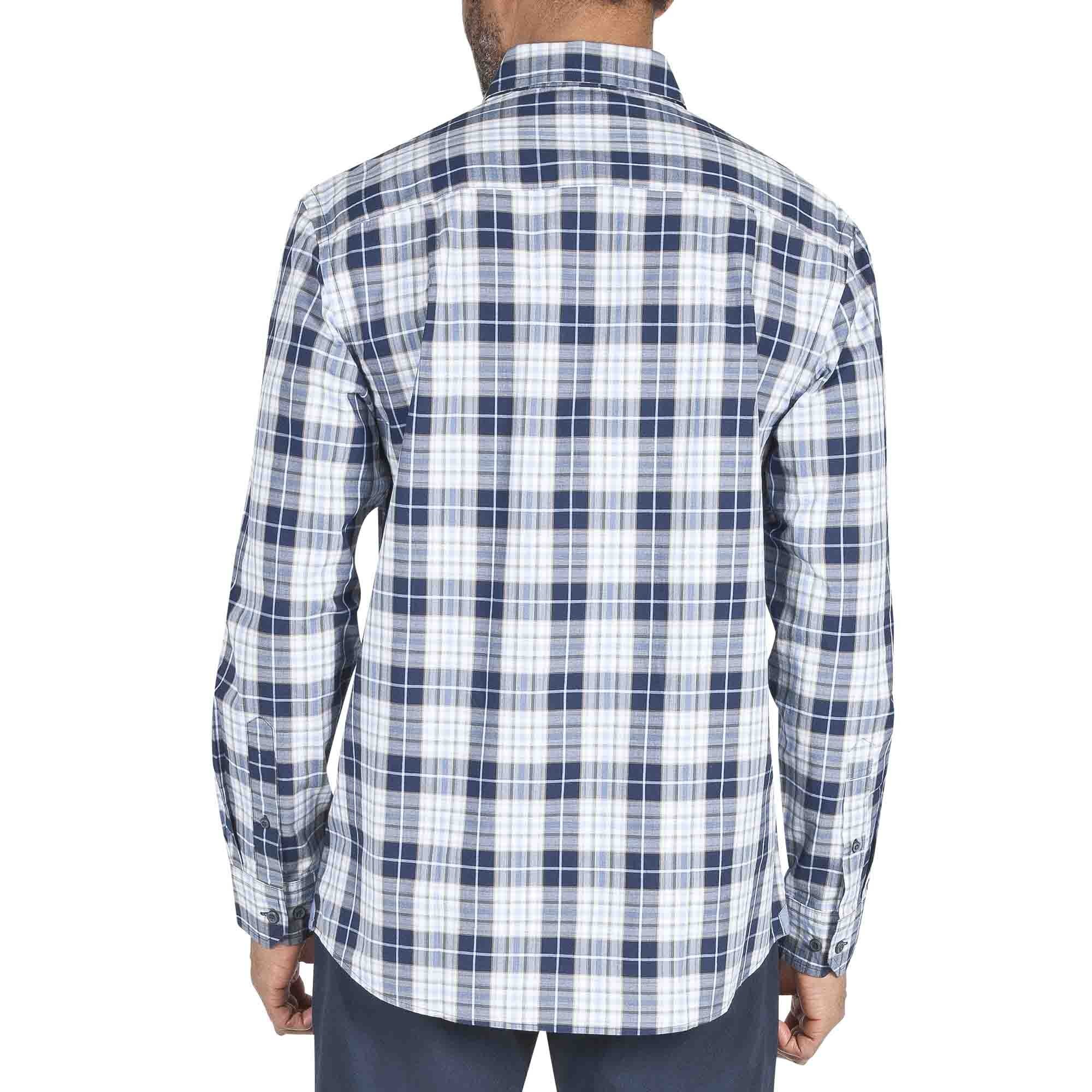 Camisa Manga Larga a Cuadros Color Azul Haggar para Caballero