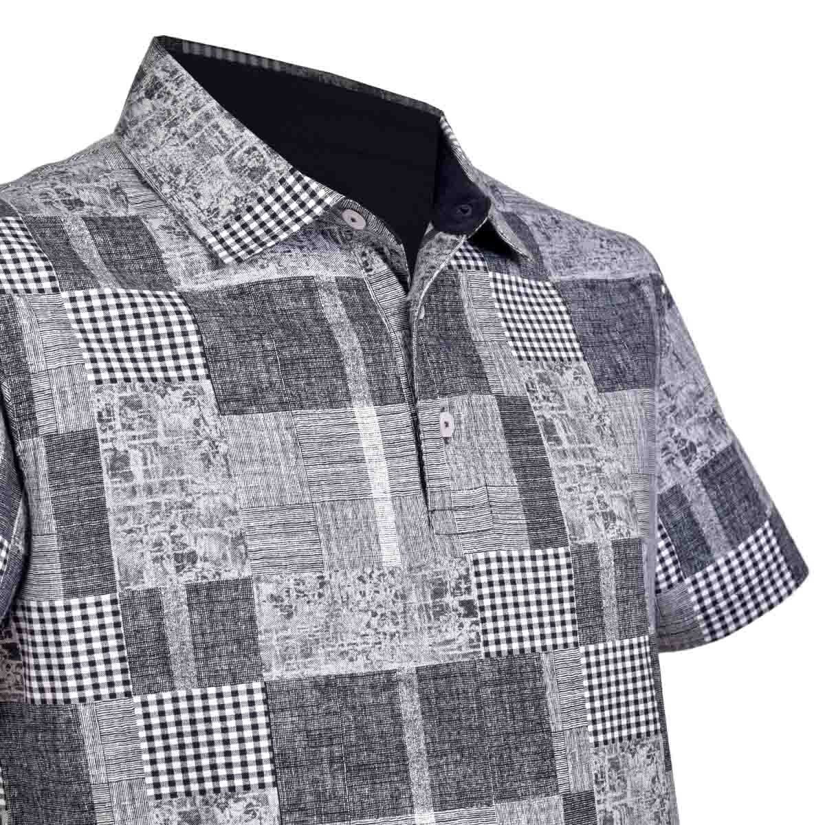 Playera Polo Manga Corta Color Azul Bruno Magnani