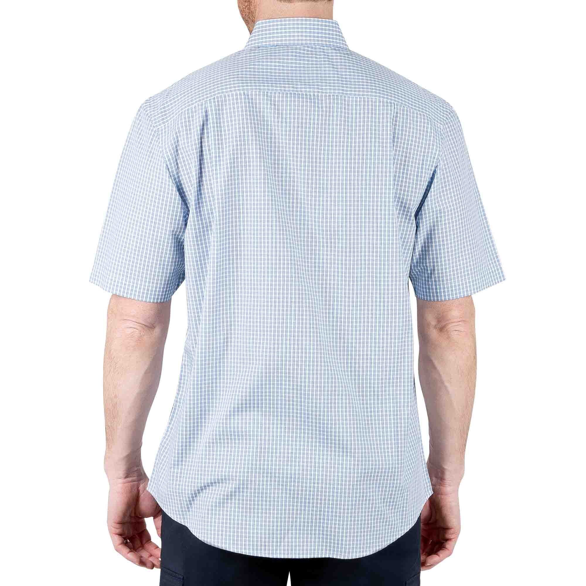Camisa Manga Corta a Cuadros Color Azul Haggar