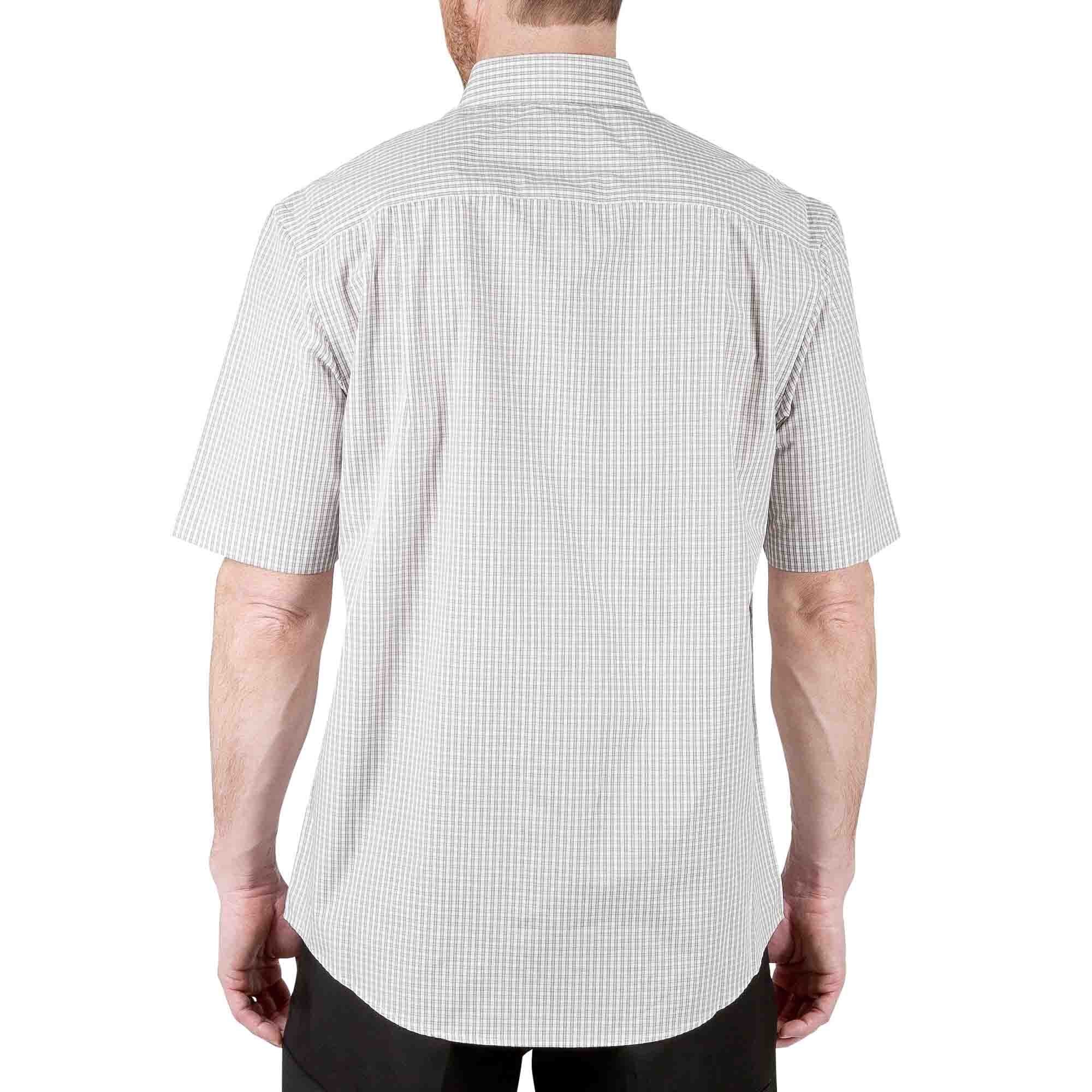 Camisa Manga Corta a Cuadros Color Café Haggar para Caballero