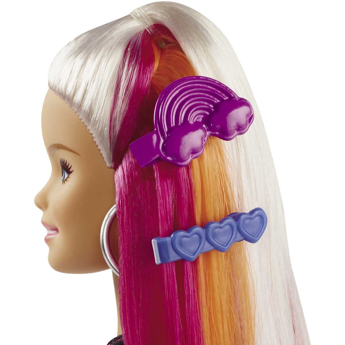 barbie peinados de colores arcoiris
