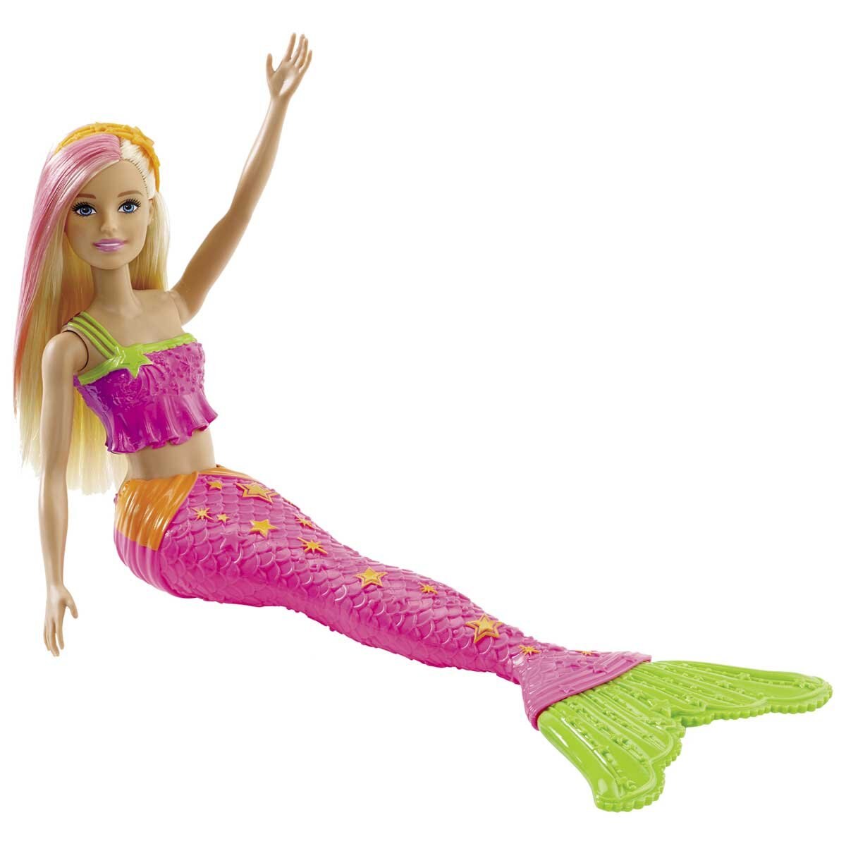 barbie sirena cambia de color en el agua