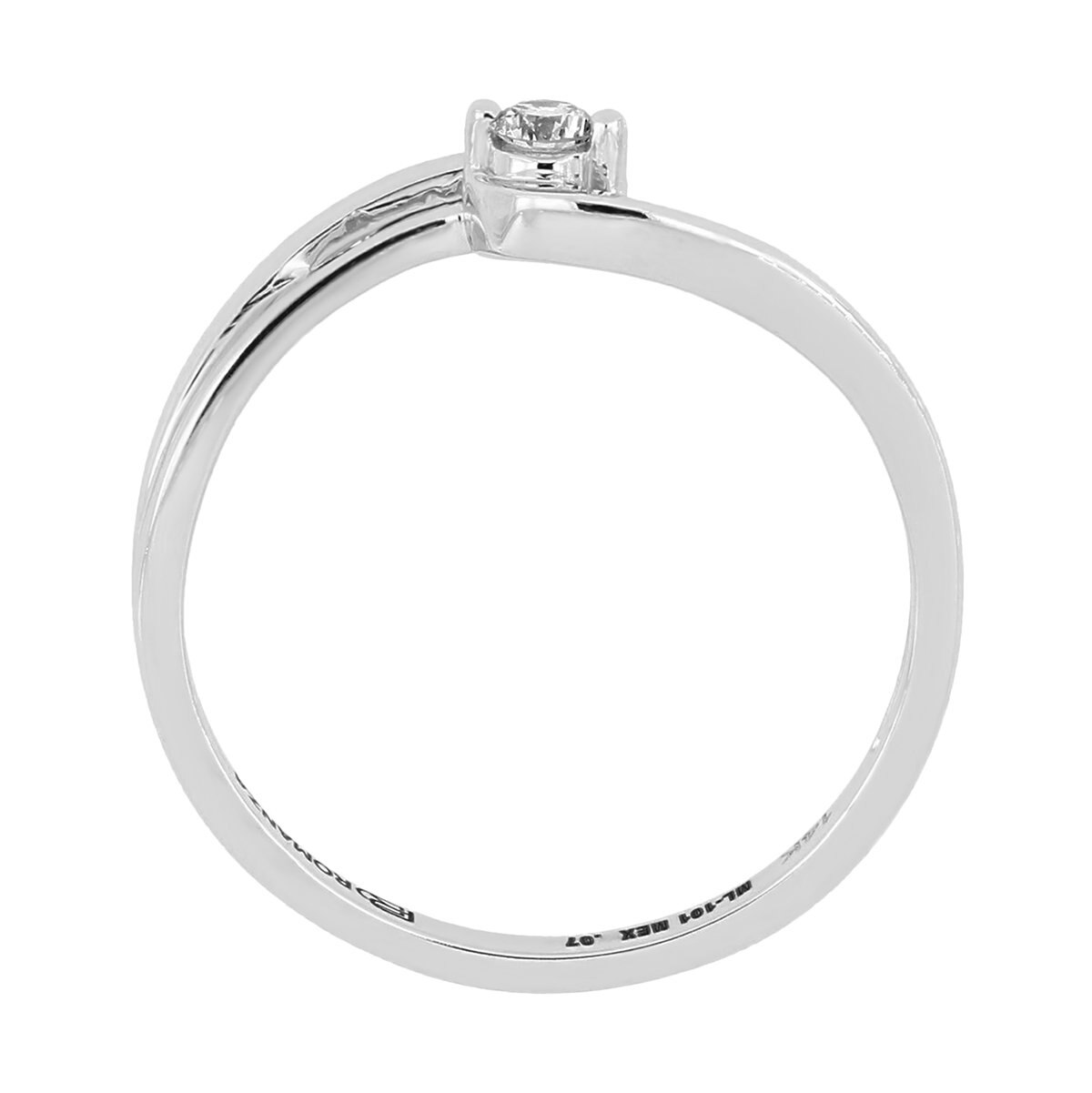 Solitario 14K y Diamante Romanza