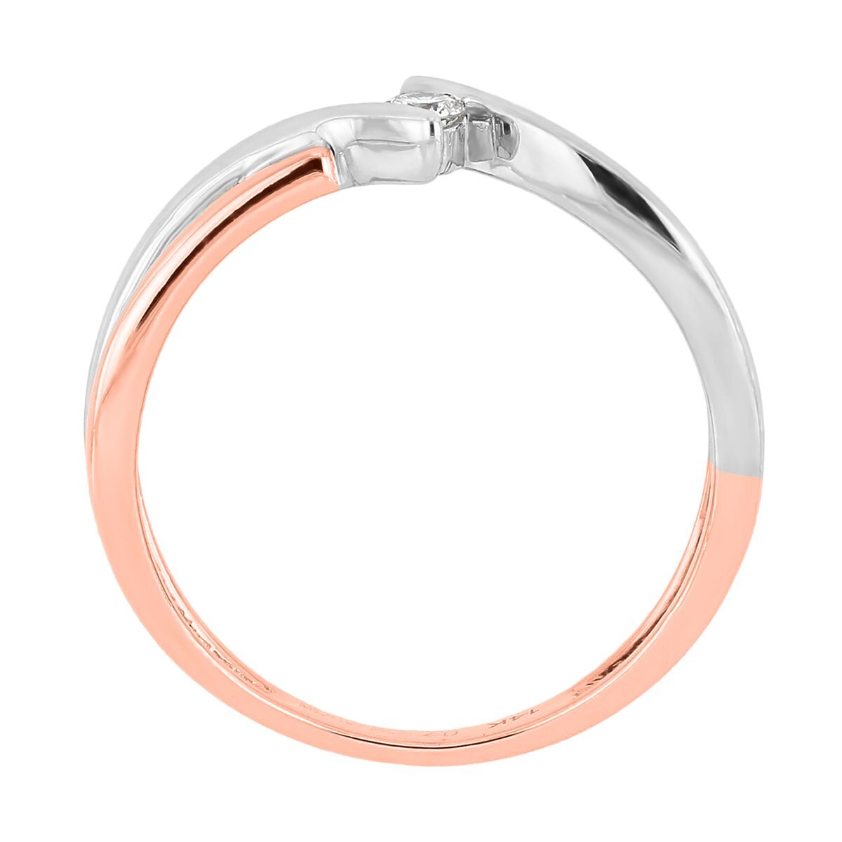 Solitario 14K y Diamante Romanza