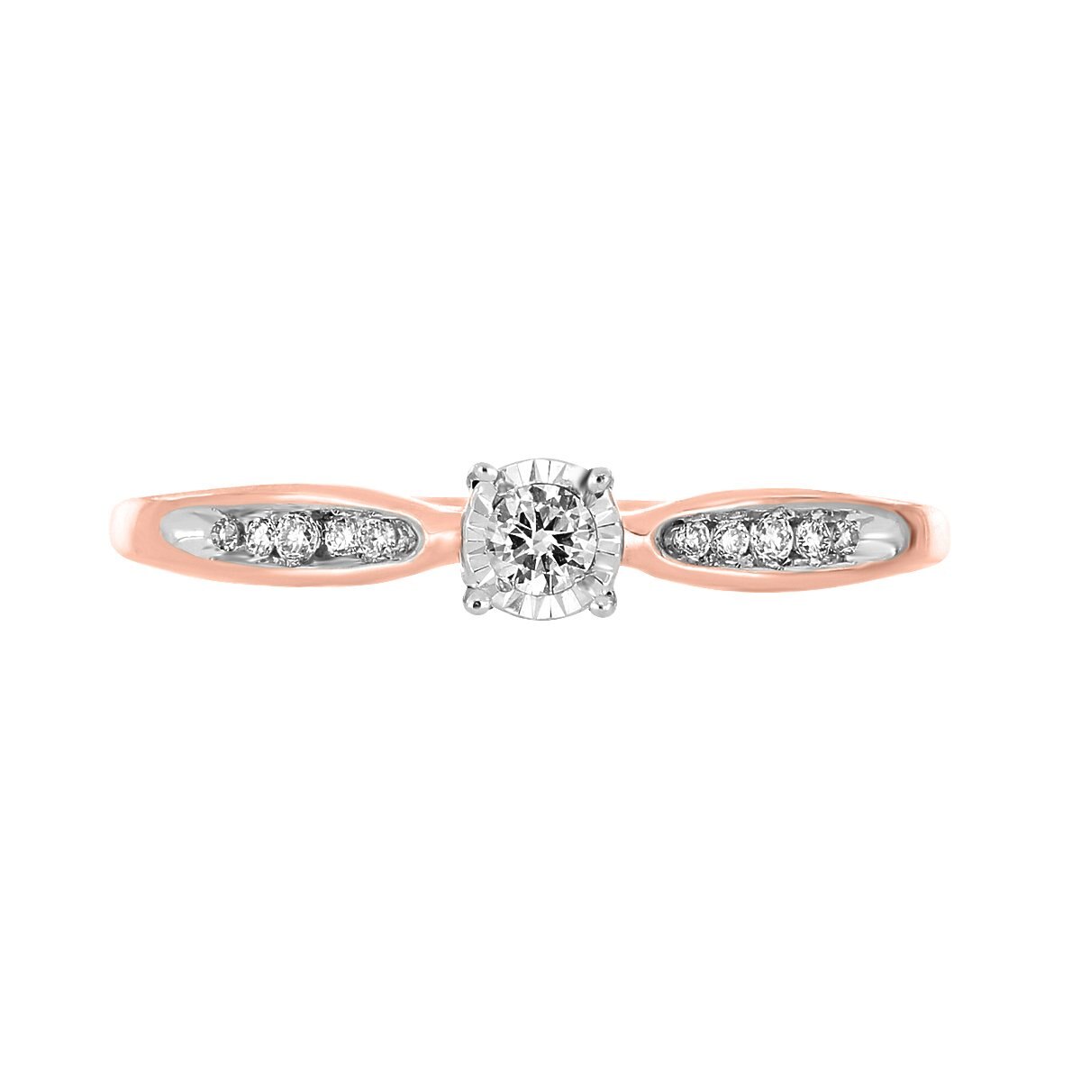 Anillo 14K Y Diamante Romanza