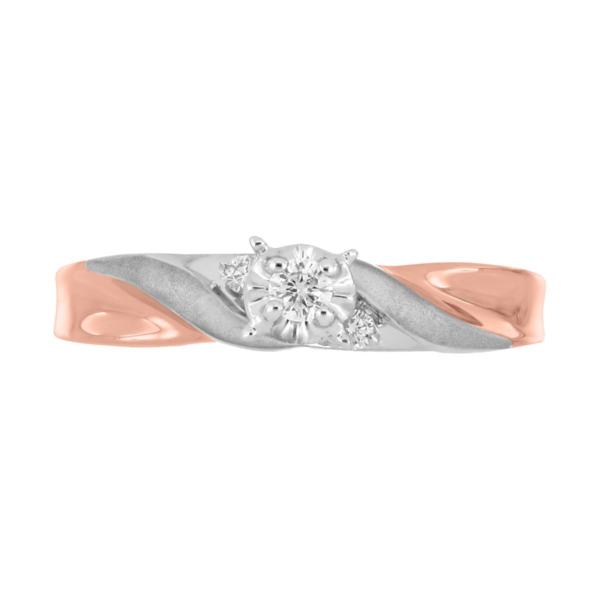 Anillo 14K Y Diamante Romanza