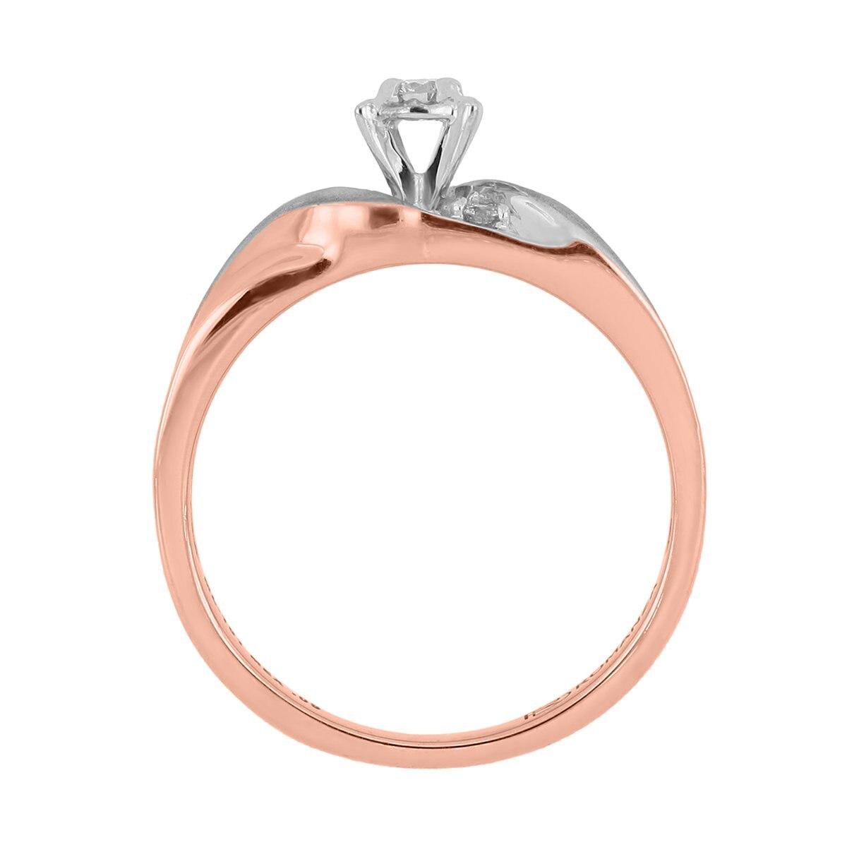 Anillo 14K Y Diamante Romanza