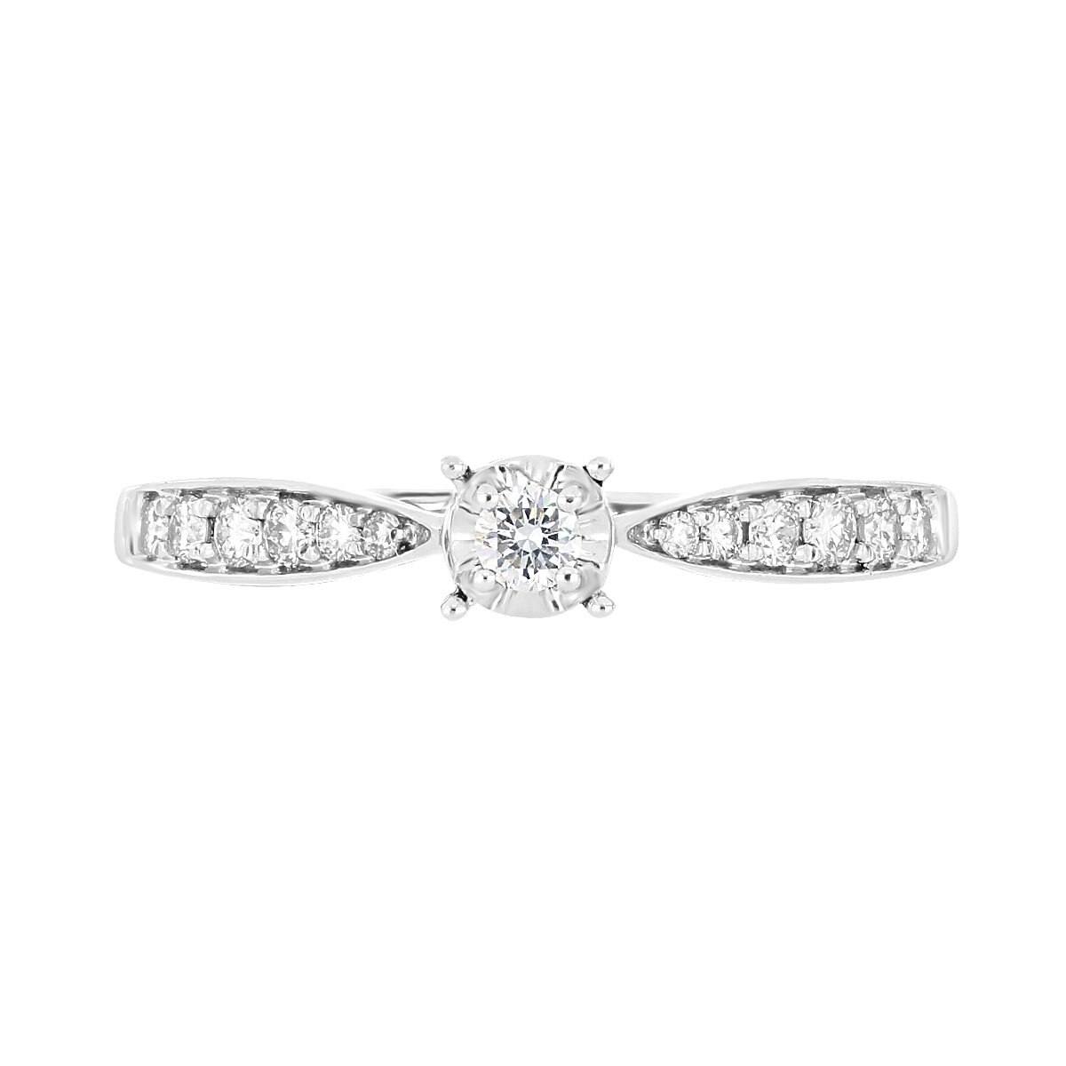 Anillo 14K Y Diamante Romanza