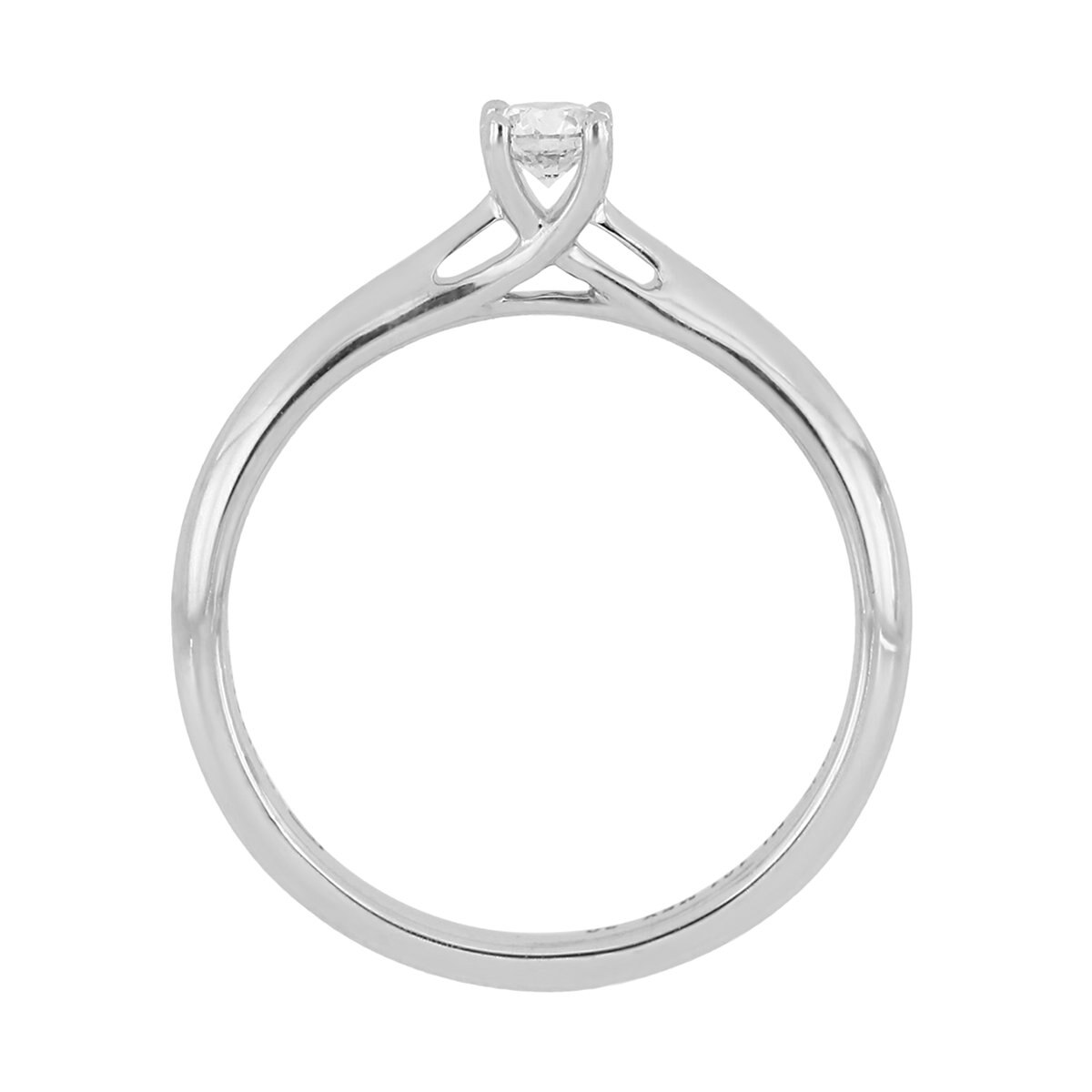 Solitario 14K y Diamante Romanza
