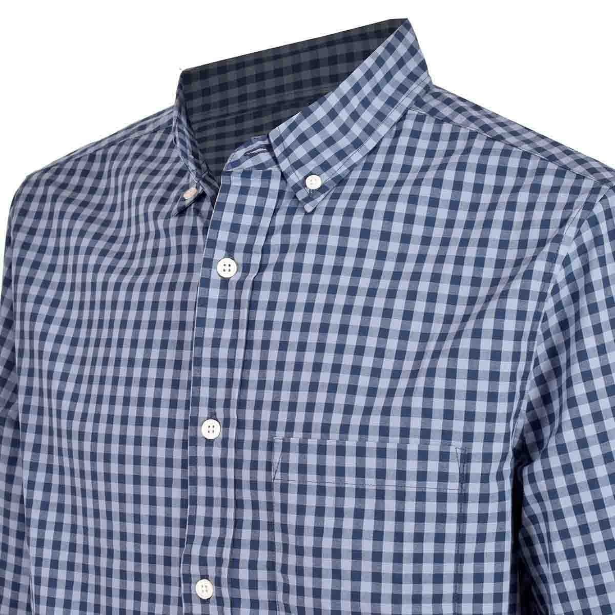 Camisa Manga Larga Micro Gingham Jeanious Plus Jnmx119-Di40