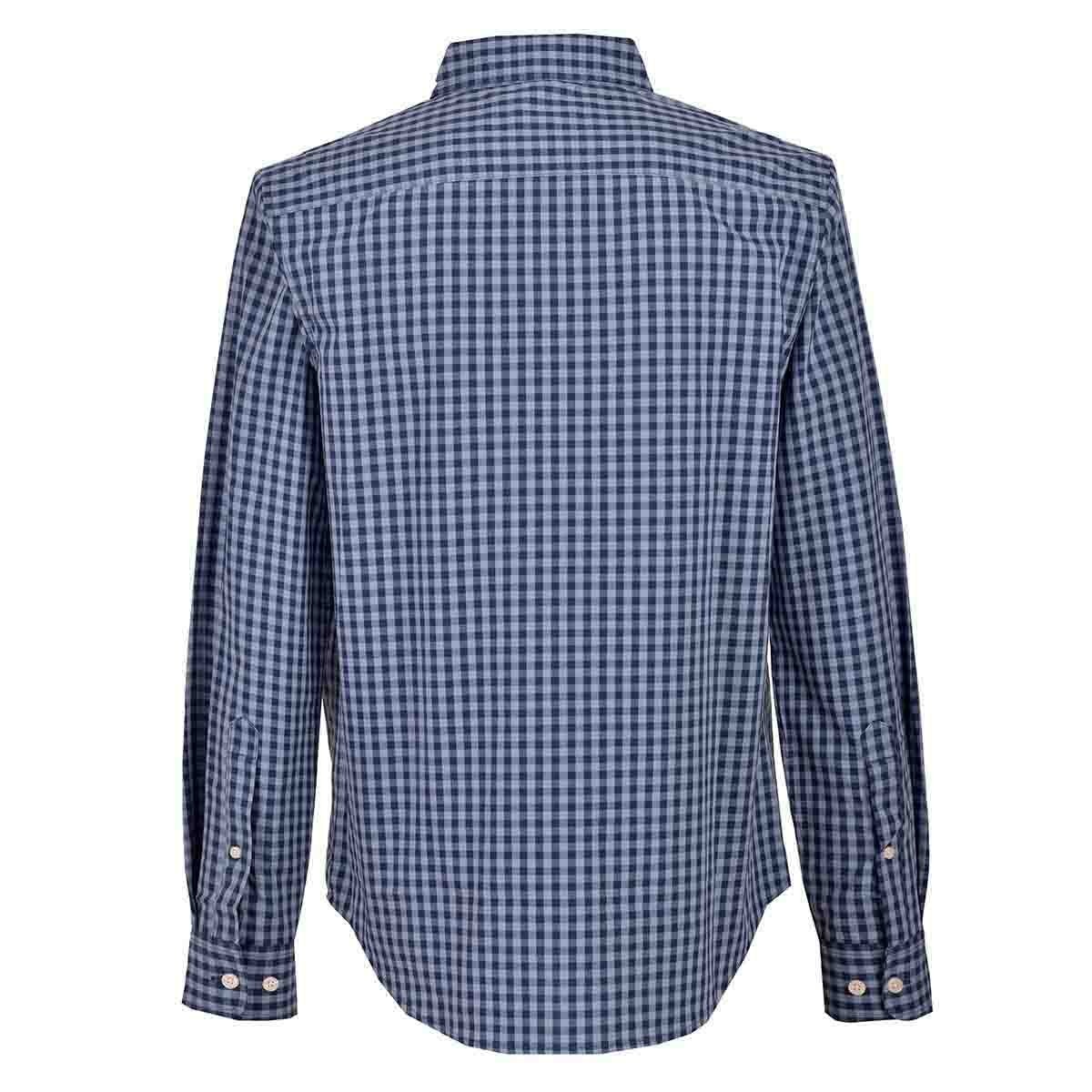 Camisa Manga Larga Micro Gingham Jeanious Plus Jnmx119-Di40
