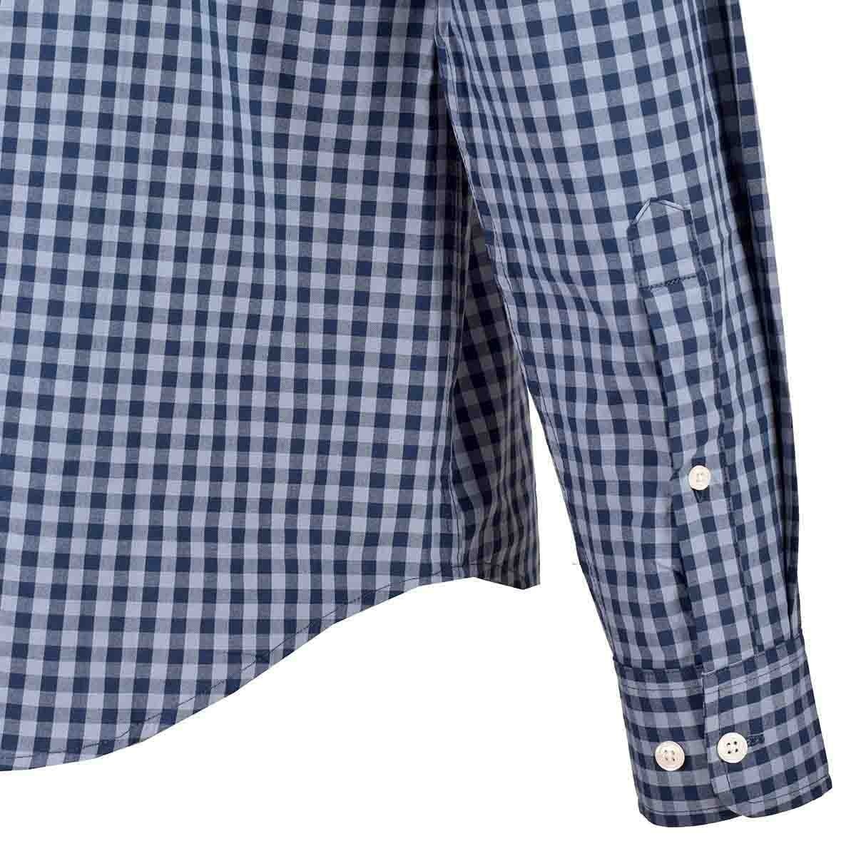 Camisa Manga Larga Micro Gingham Jeanious Plus Jnmx119-Di40